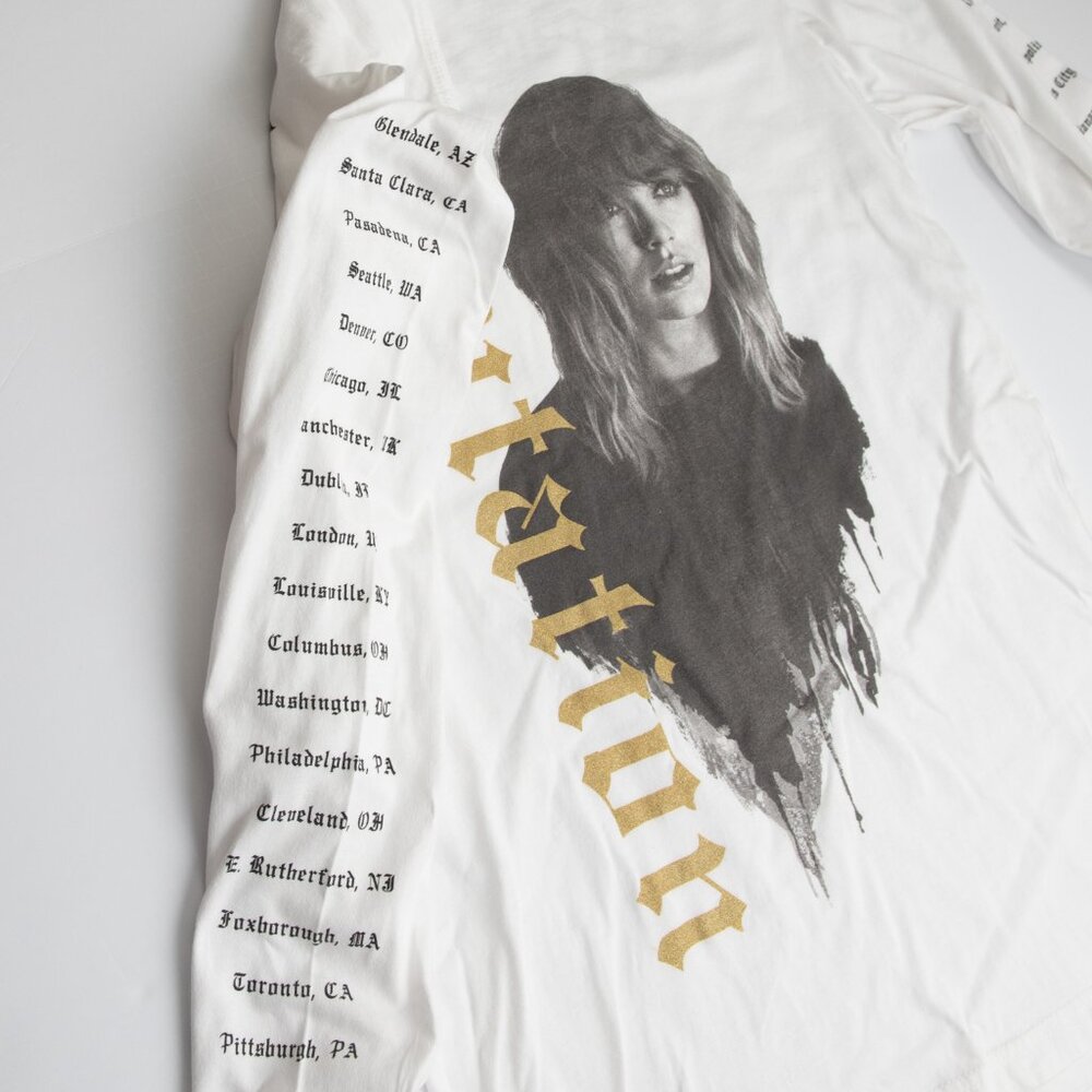 Taylor Swift Reputation Stadium Tour 2018 Long Sleeve Tee Authentic White Small - Picture 6 of 9
